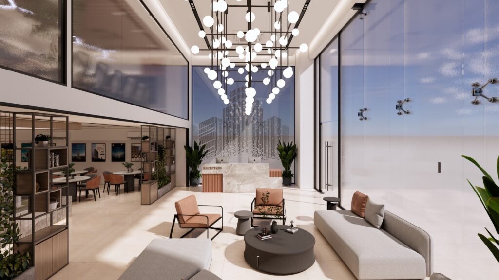 Home reception and waiting area